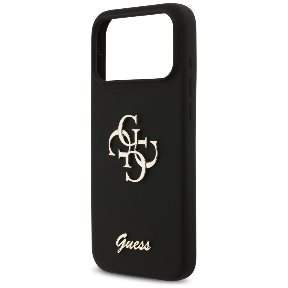 Capa Guess Silicone Big 4G Script - iPhone 17 Pro Max - Preto