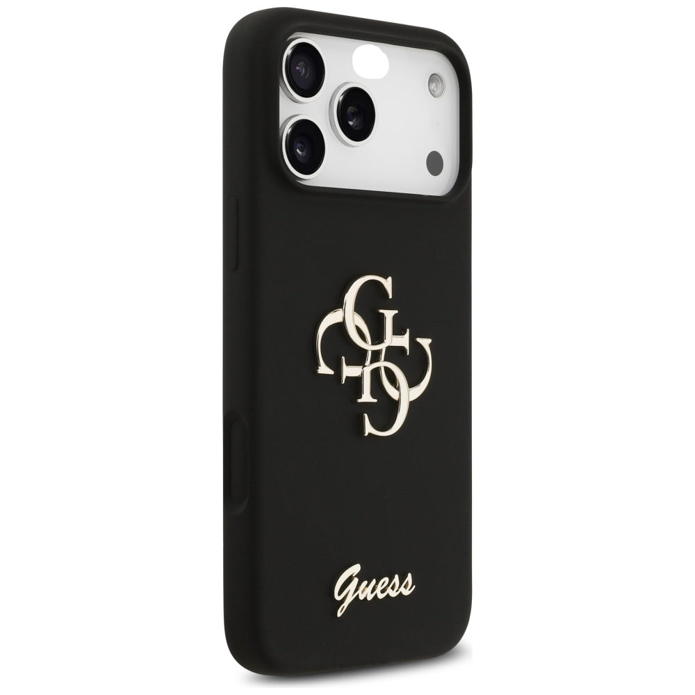 Capa Guess Silicone Big 4G Script - iPhone 17 Pro Max - Preto