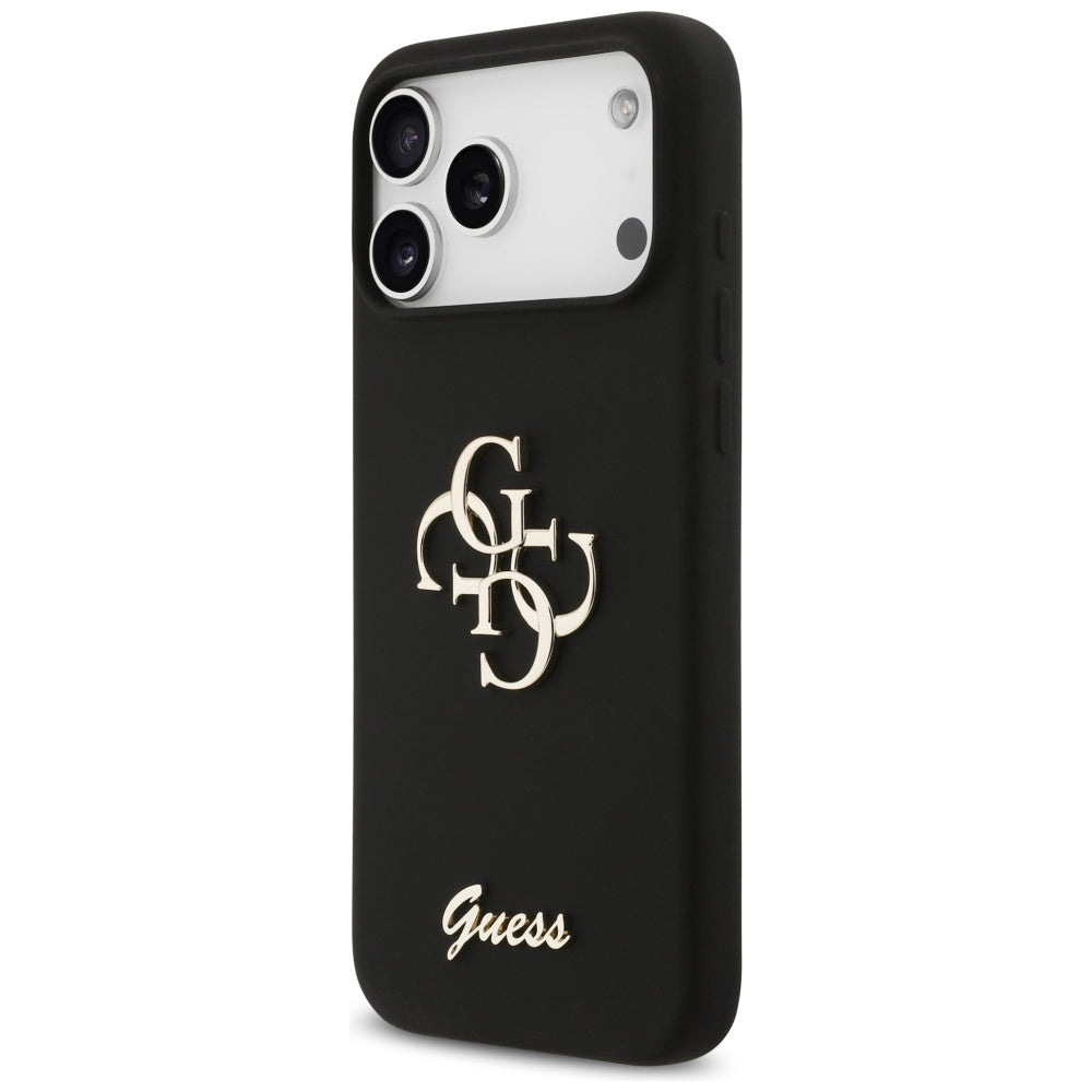 Capa Guess Silicone Big 4G Script - iPhone 17 Pro Max - Preto