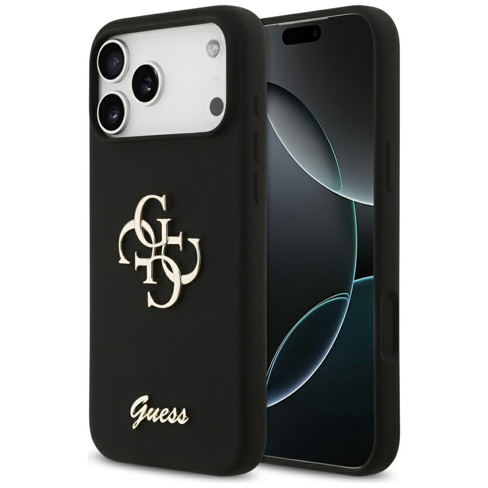 Capa Guess Silicone Big 4G Script - iPhone 17 Pro Max - Preto