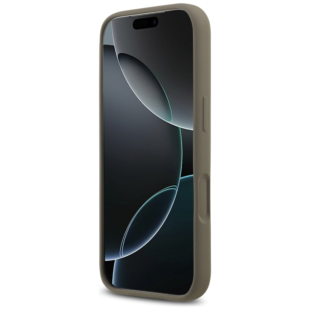 Capa Guess Silicone Big 4G Script - iPhone 17 Pro - Castanho