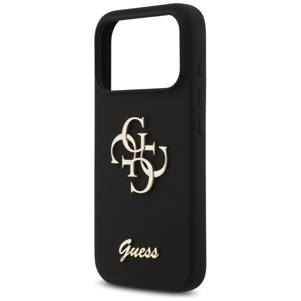 Capa Guess Silicone Big 4G Script - iPhone 17 Pro - Preto