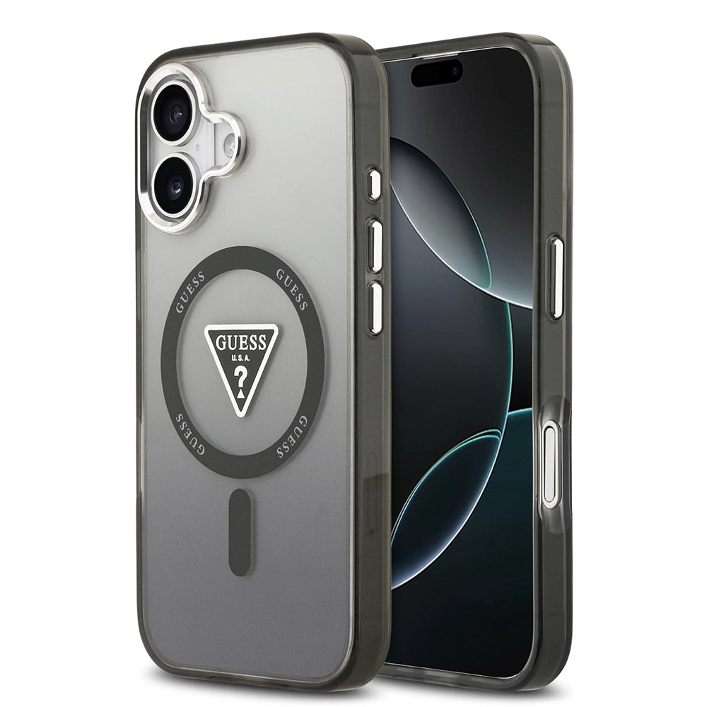 Guess - IML Gradient Triangle Logo MagSafe (GUHMP17SHGTMLCGK) - iPhone 17 - Black