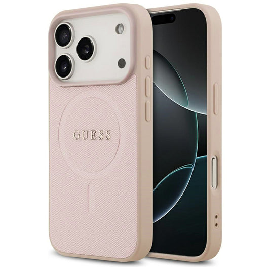 Capa Guess Saffiano MagSafe - iPhone 17 Pro - Rosa