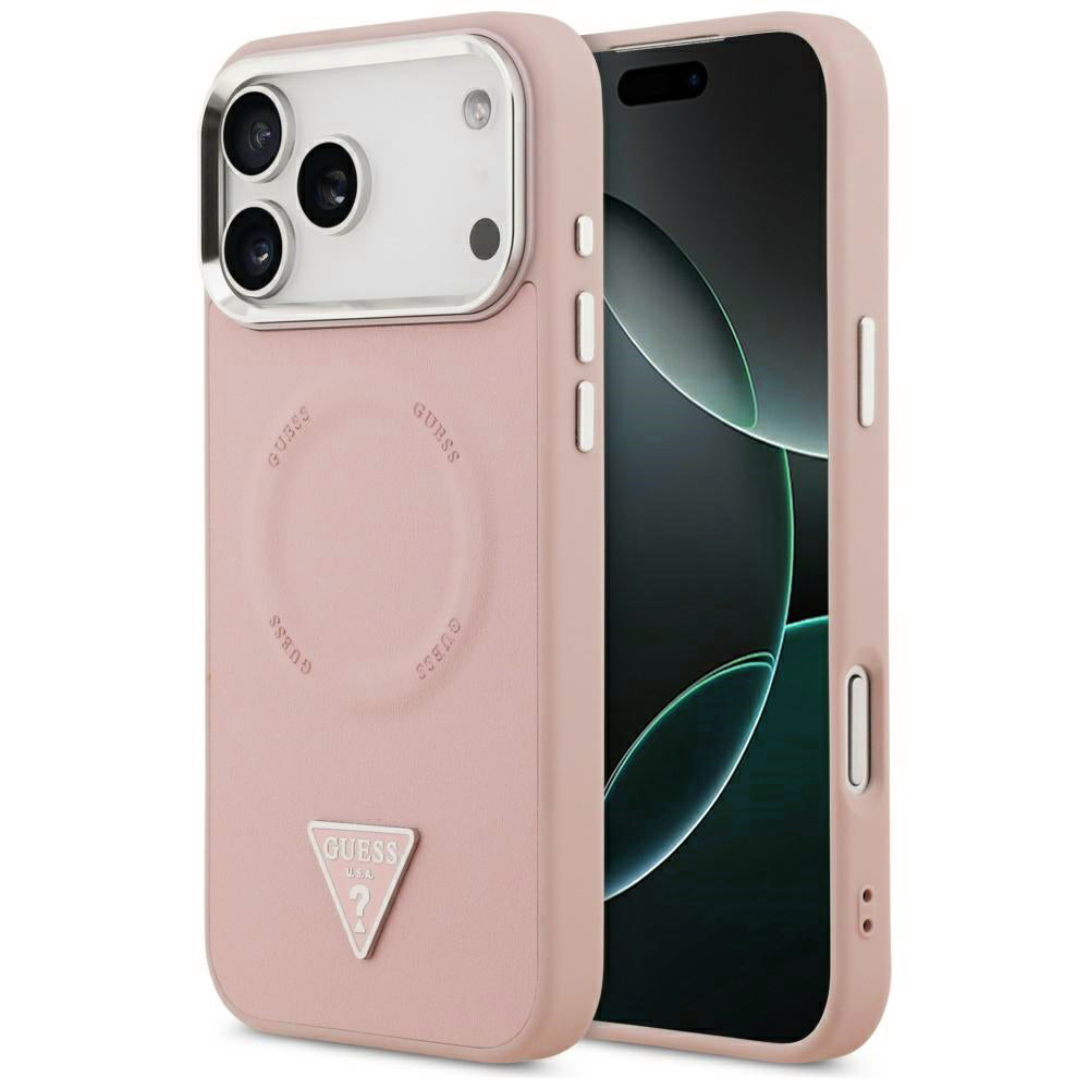 Capa Guess Hardcase Triangle Logo MagSafe - iPhone 17 Pro - Rosa
