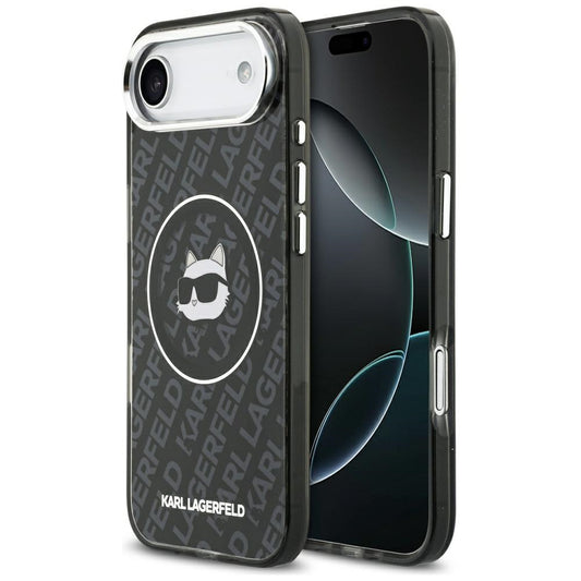 Karl Lagerfeld - Leather Karl Pin MagSafe (KLHMP17MPSMLRKLK) - iPhone 17 Air - Black