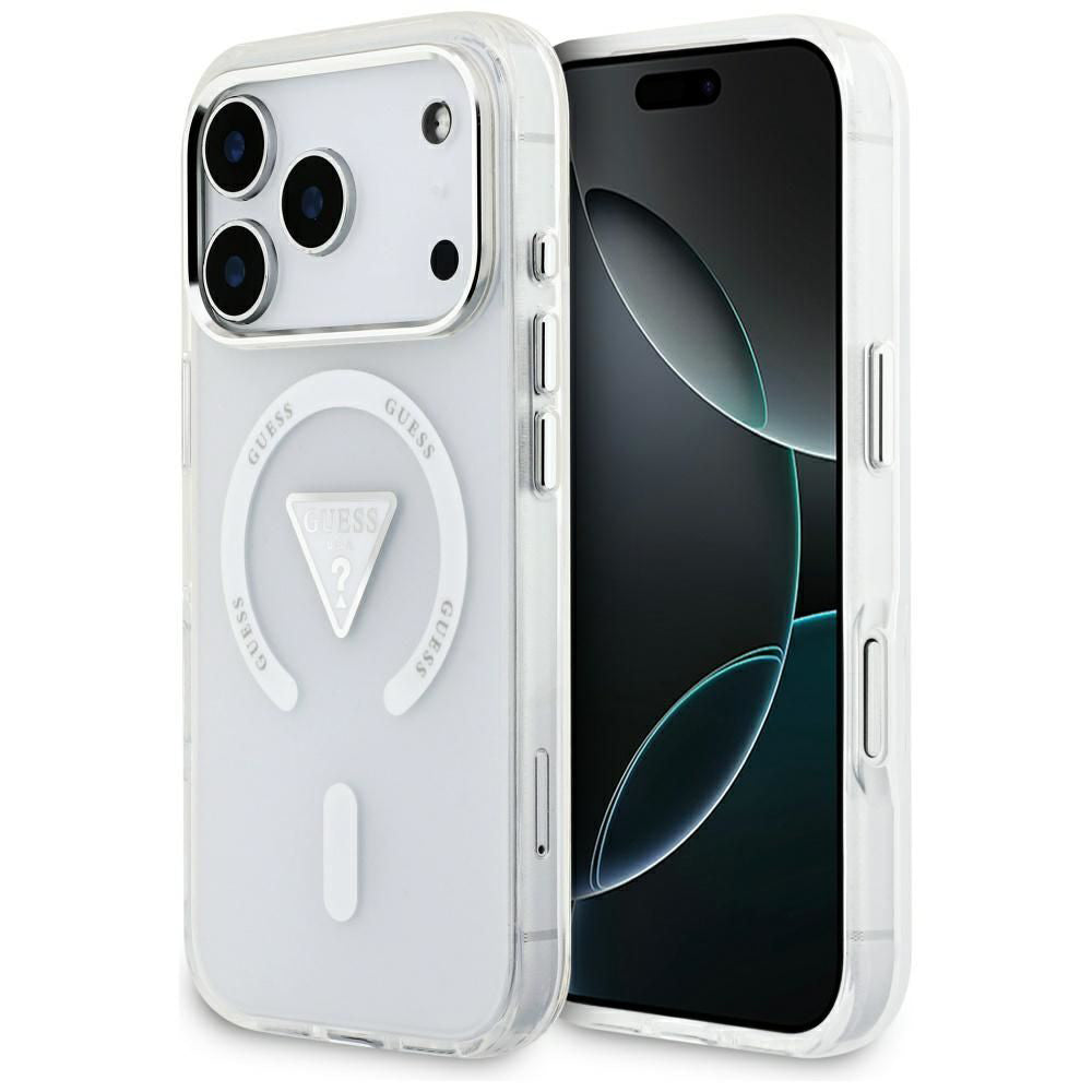 Capa Guess IML Gradient Triangle Logo MagSafe - iPhone 17 Pro - Transparente