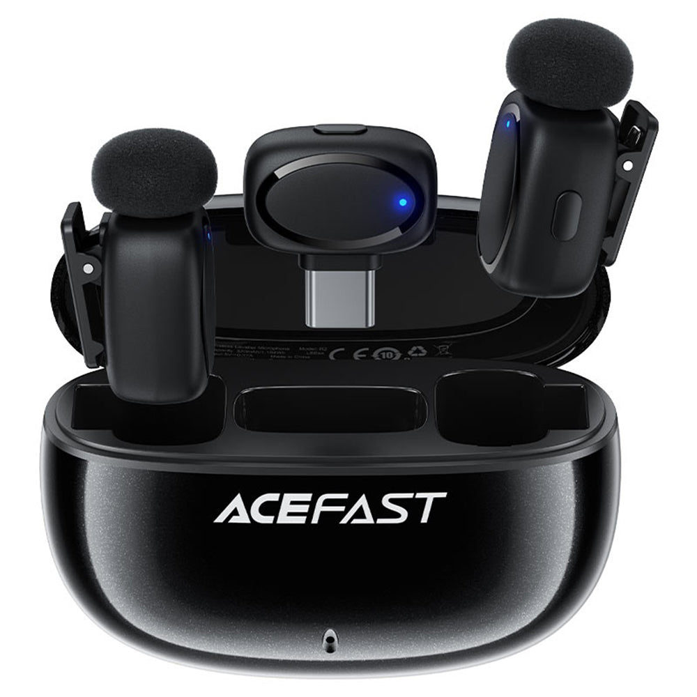 Acefast - Microfones de Lapela Sem Fios (R2) - Preto