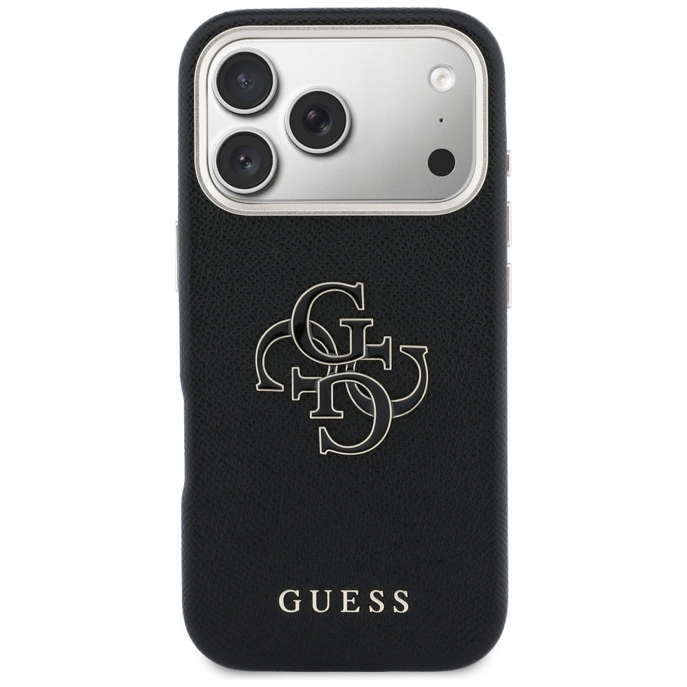 Capa Guess Hardcase Resin Logo - iPhone 17 Pro - Preto