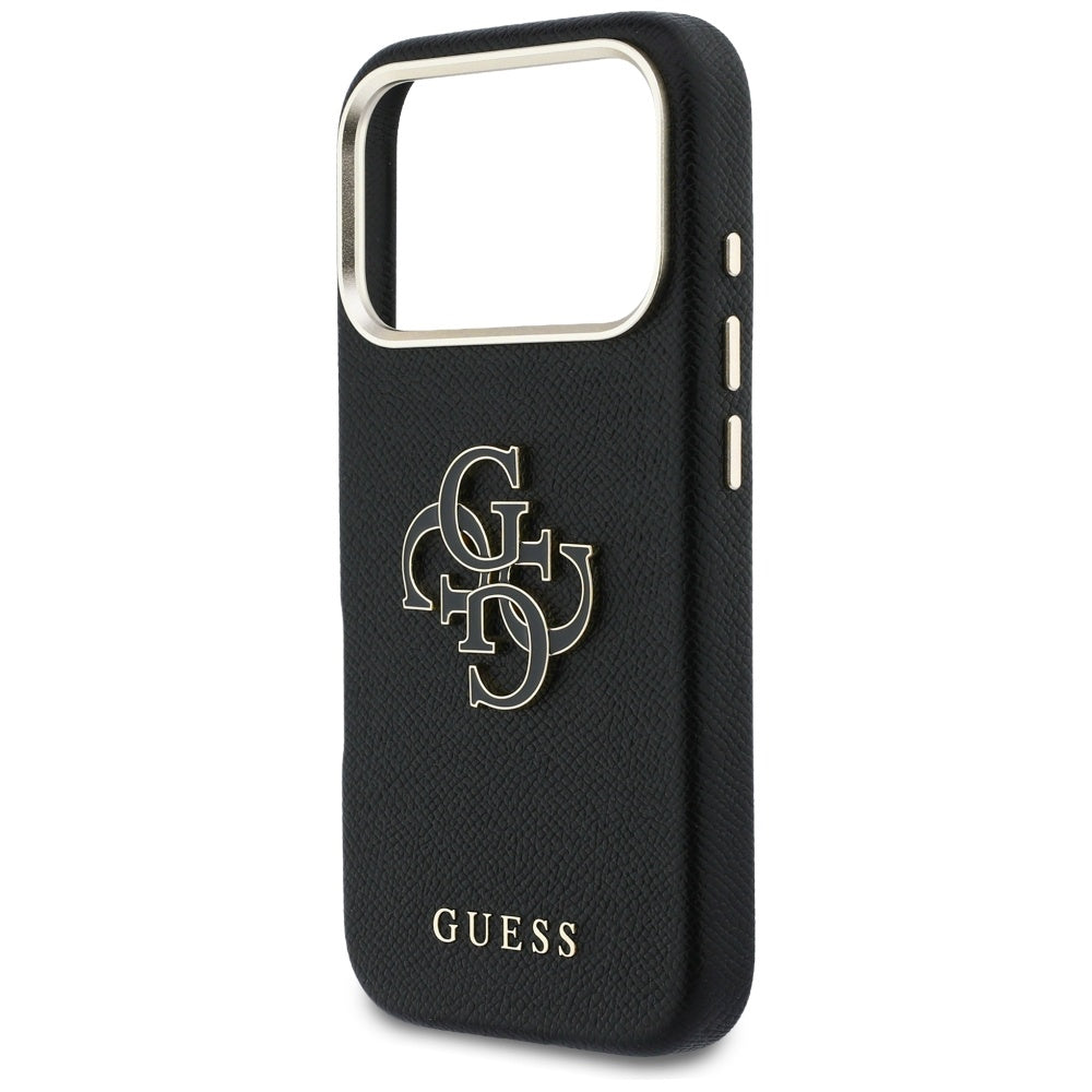 Capa Guess Hardcase Resin Logo - iPhone 17 Pro - Preto