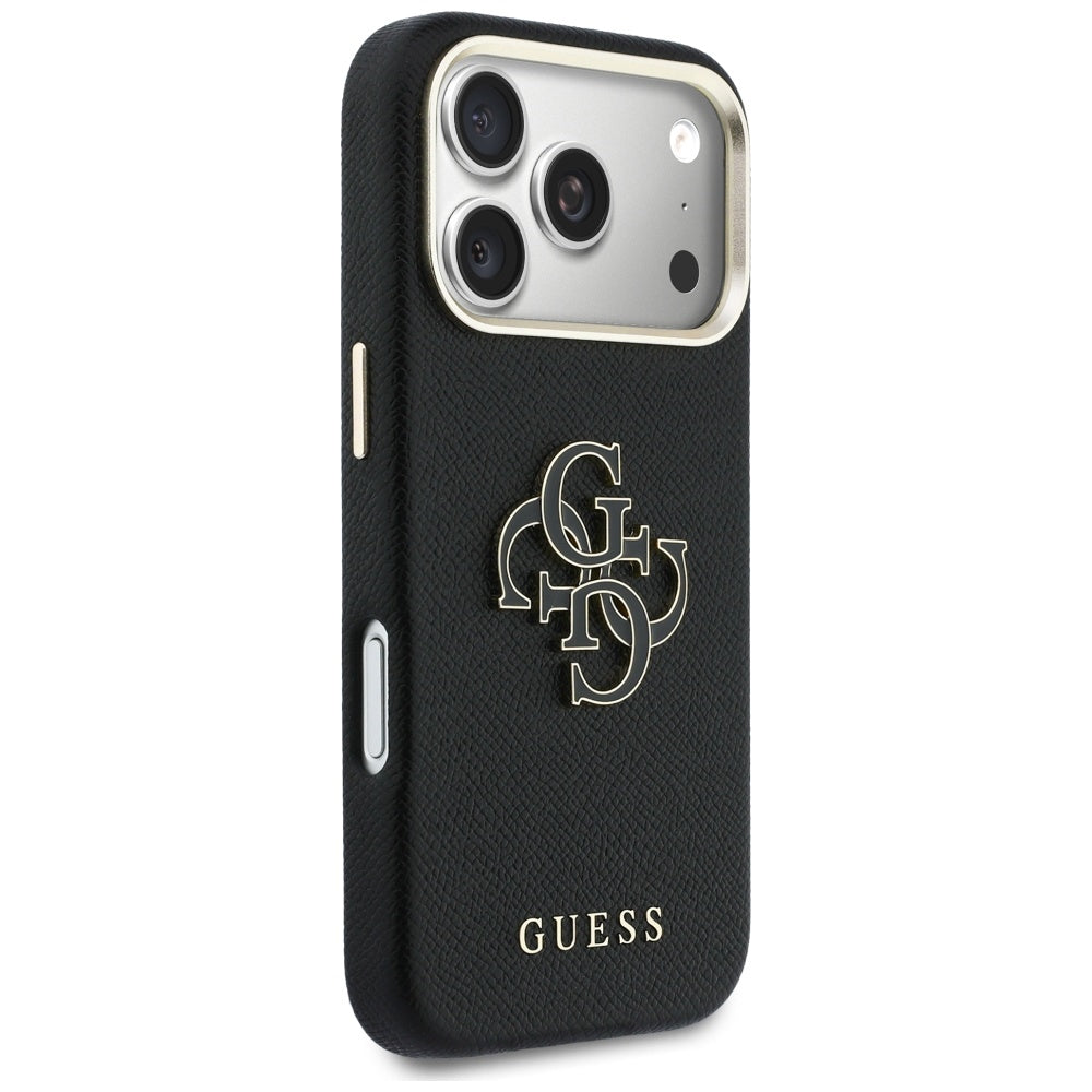 Capa Guess Hardcase Resin Logo - iPhone 17 Pro - Preto