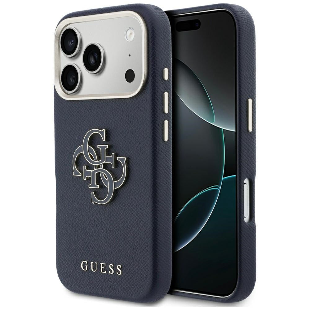 Guess - Hardcase Resin Logo (GUHCP17L5PS4RGGB) - iPhone 17 Pro - Blue