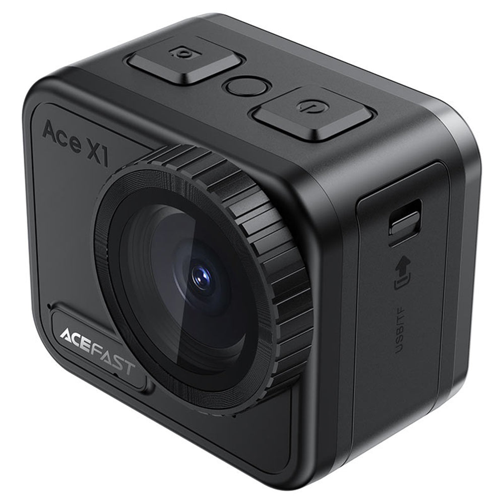 Acefast - Action Camera (X1) - 4K, 20MP, Wi-Fi, EIS Stabilization, 2.1” Touchscreen, IPX8 21m Waterproof