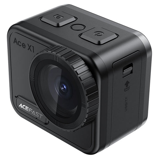 Acefast - Action Camera (X1) - 4K, 20MP, Wi-Fi, EIS Stabilization, 2.1” Touchscreen, IPX8 21m Waterproof