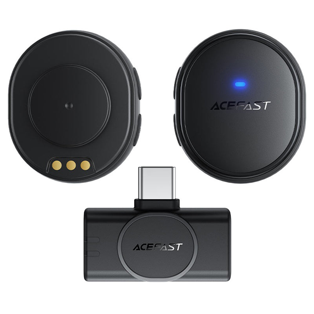 Acefast - Microfones de Lapela Sem Fios (R3) - Preto