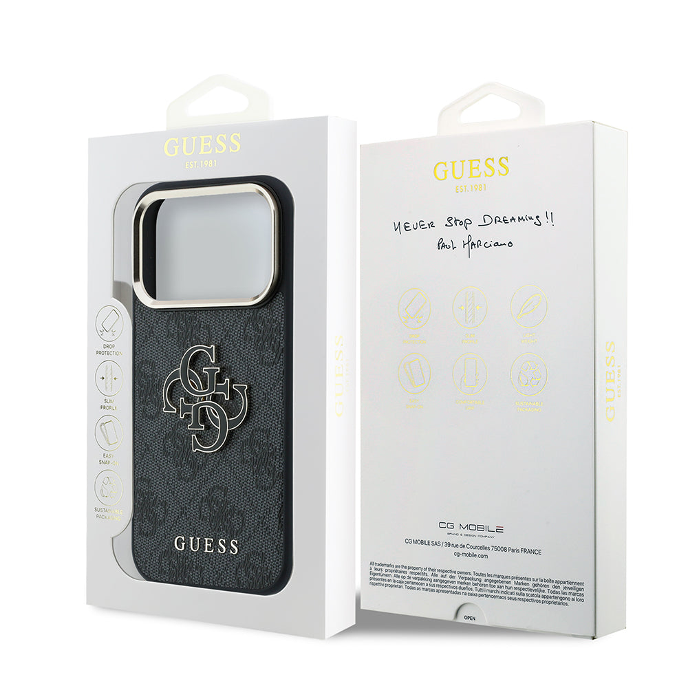 Capa Guess Hardcase 4G Big Resin Logo - iPhone 17 Pro Max / 18 Pro Max - Preto