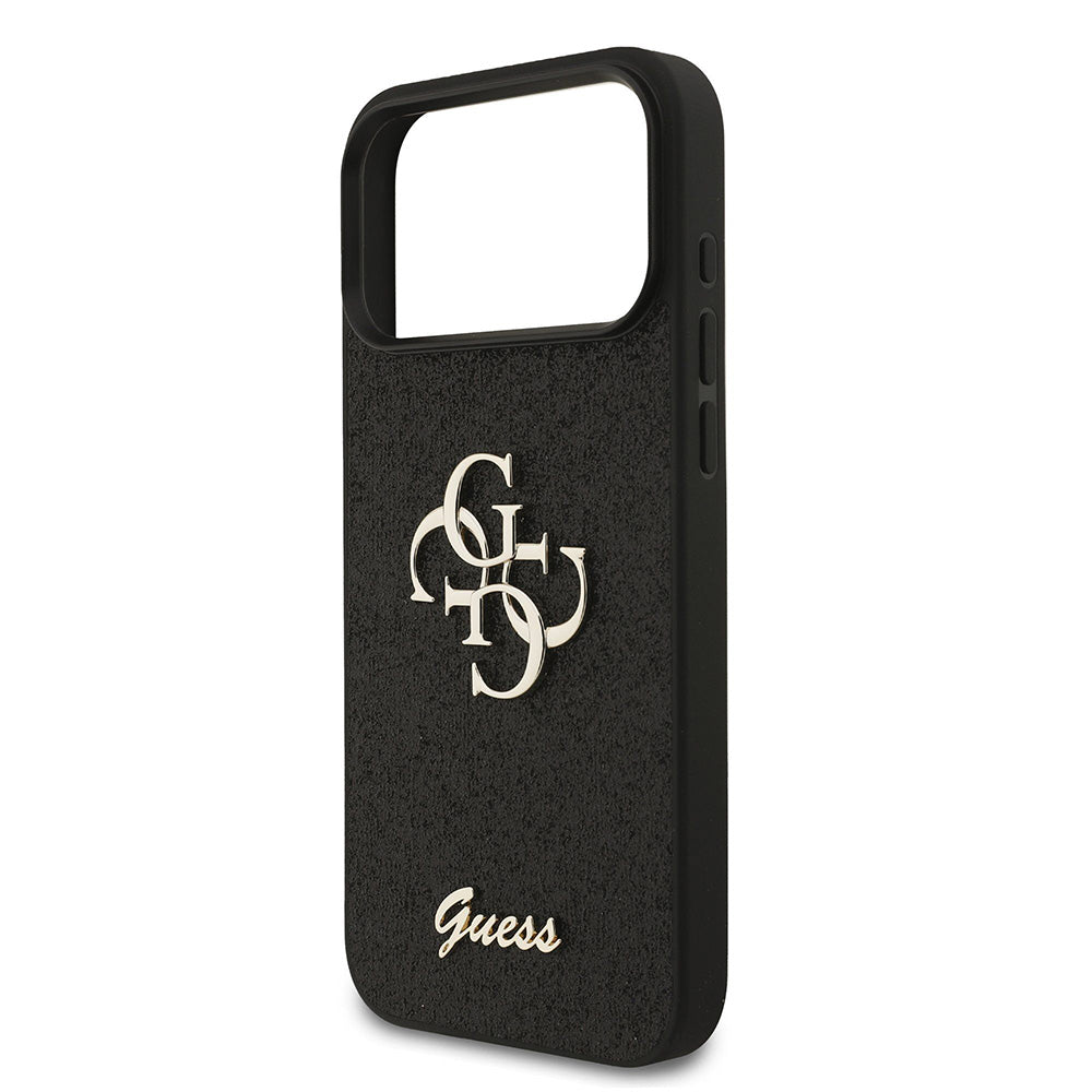 Capa Guess Fixed Glitter Big 4G - iPhone 17 Pro / 18 Pro - Preto