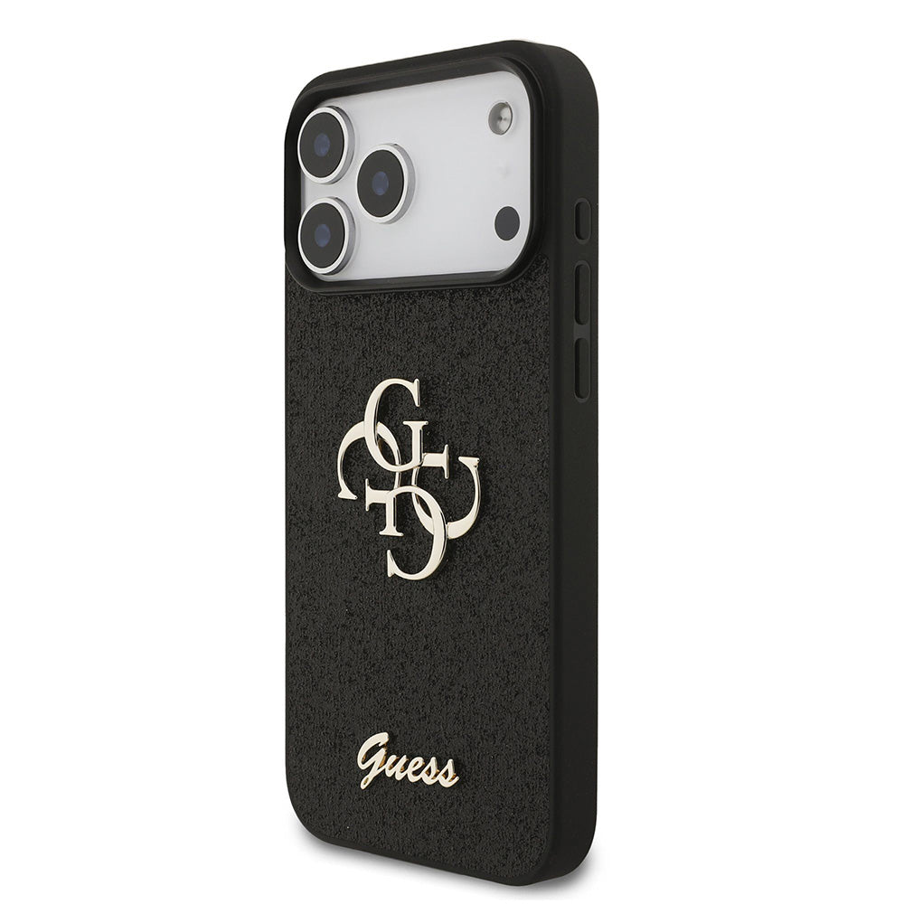 Capa Guess Fixed Glitter Big 4G - iPhone 17 Pro / 18 Pro - Preto