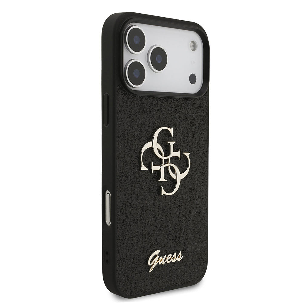 Capa Guess Fixed Glitter Big 4G - iPhone 17 Pro Max / 18 Pro Max - Preto