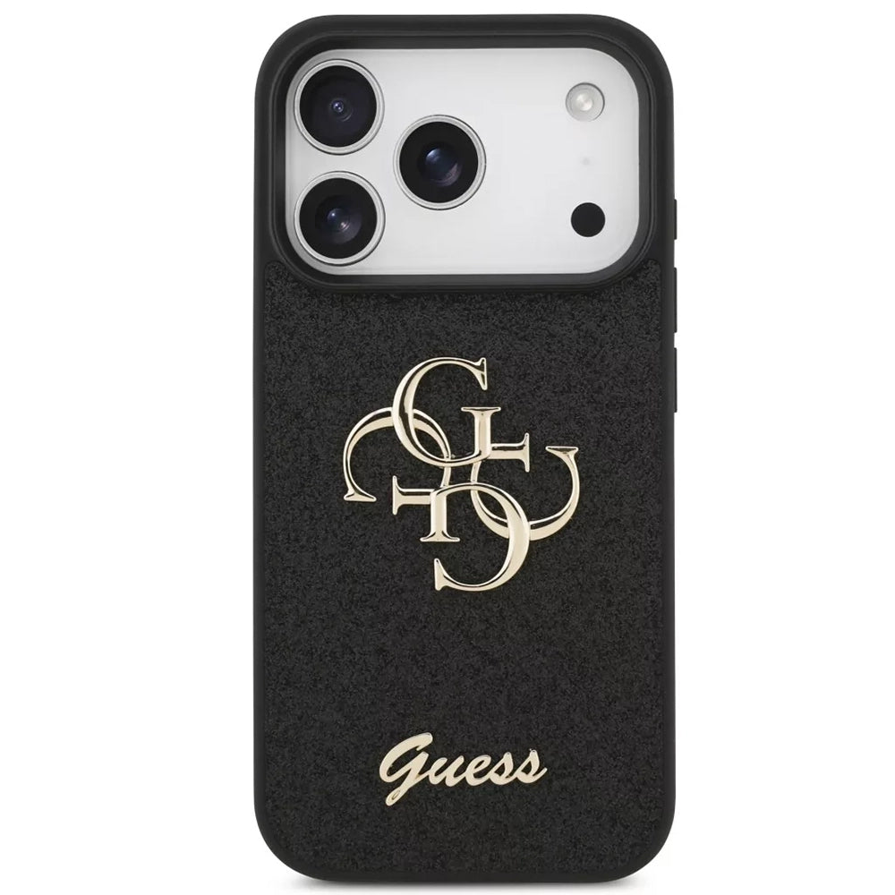 Capa Guess Fixed Glitter Big 4G - iPhone 17 Pro Max / 18 Pro Max - Preto
