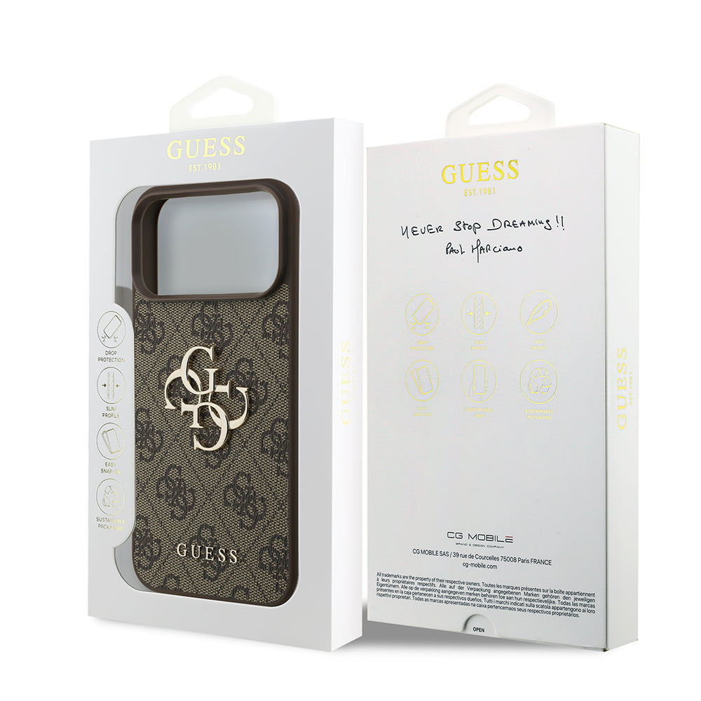Capa Guess Hardcase 4G Big Logo - iPhone 17 Pro / 18 Pro - Castanho