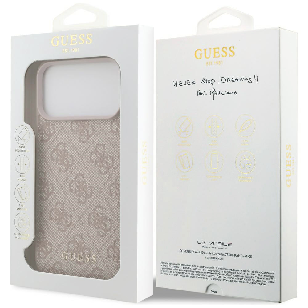 Capa Guess Hardcase 4G Classic Logo - iPhone 17 Pro Max / 18 Pro Max - Rosa