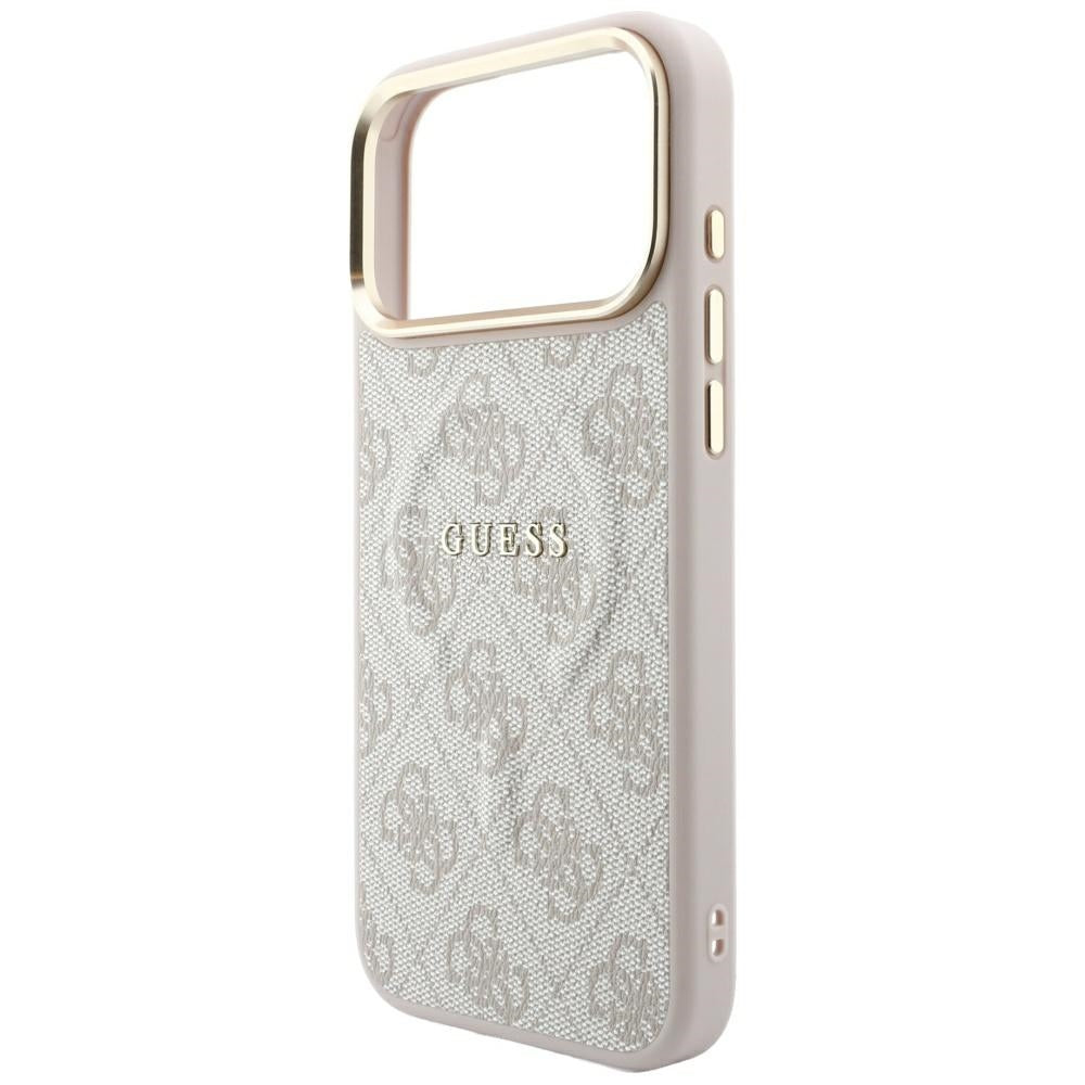 Capa Guess 4G Embossed Classic MagSafe - iPhone 17 Pro Max / 18 Pro Max - Rosa