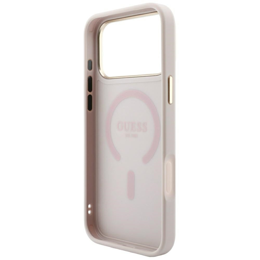 Capa Guess 4G Embossed Classic MagSafe - iPhone 17 Pro Max / 18 Pro Max - Rosa