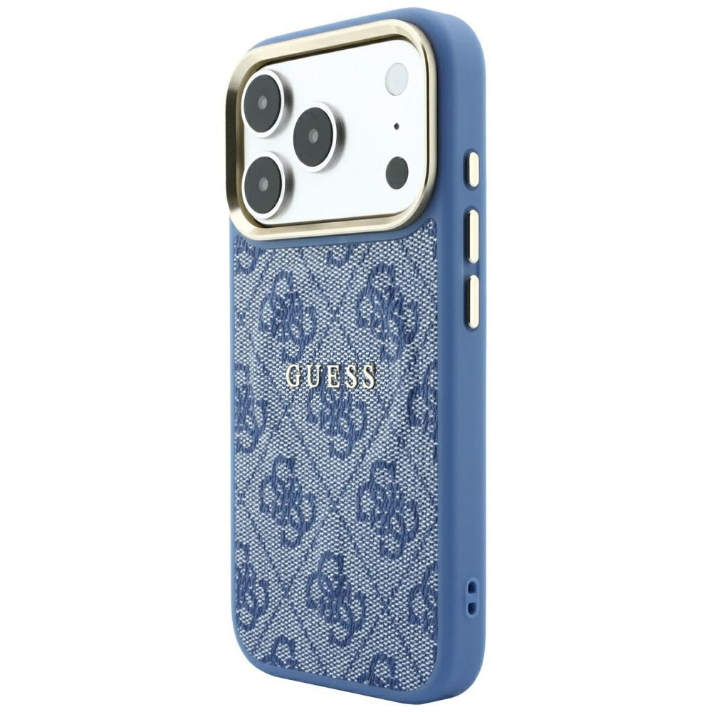 Capa Guess 4G Embossed Classic MagSafe - iPhone 17 Pro Max / 18 Pro Max - Azul
