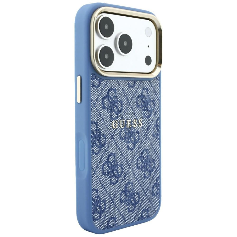 Capa Guess 4G Embossed Classic MagSafe - iPhone 17 Pro Max / 18 Pro Max - Azul