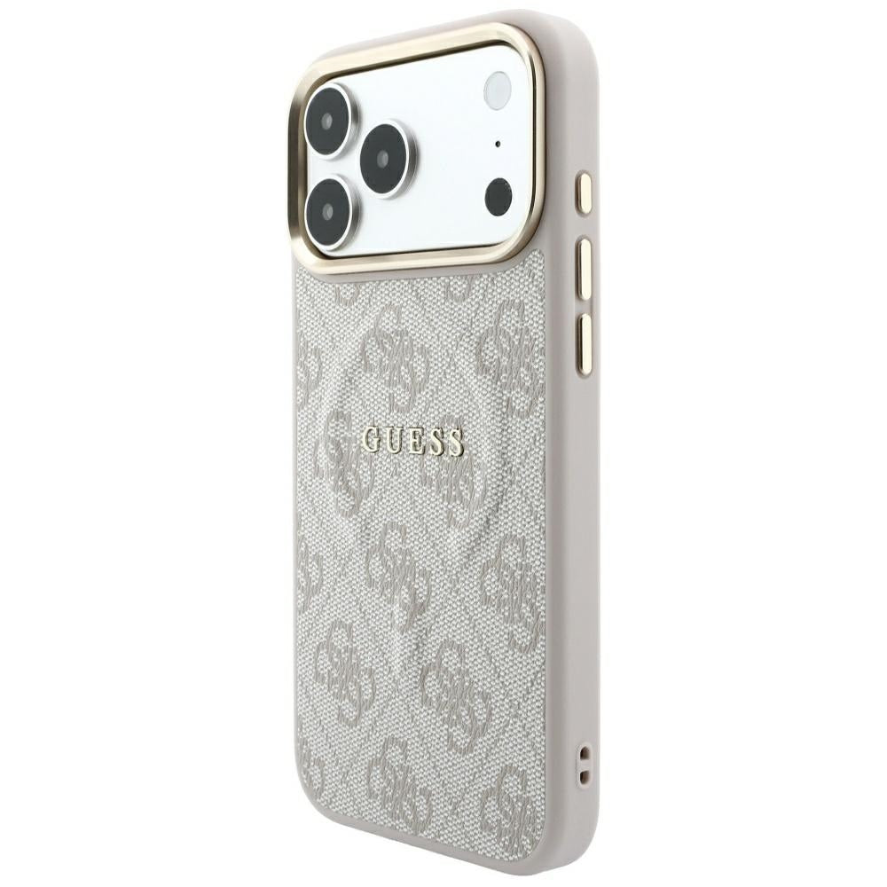 Capa Guess 4G Embossed Classic MagSafe - iPhone 17 Pro / 18 Pro - Rosa