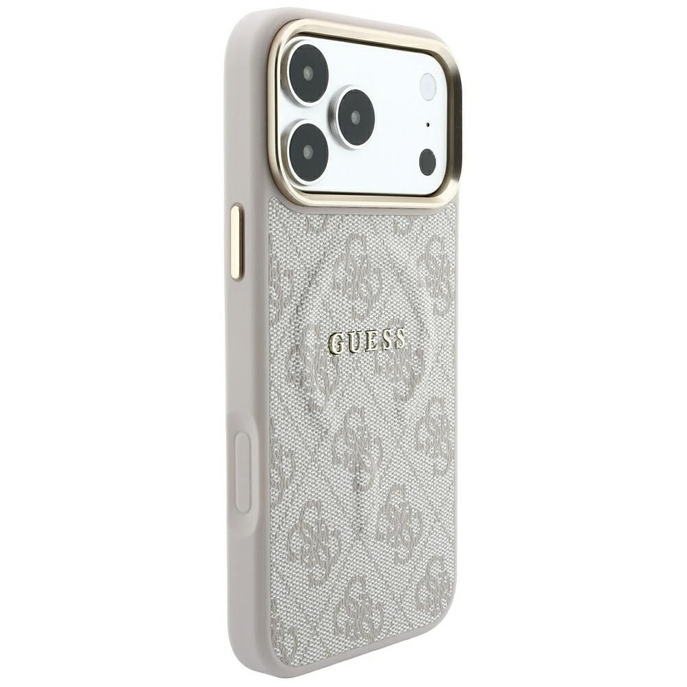 Capa Guess 4G Embossed Classic MagSafe - iPhone 17 Pro / 18 Pro - Rosa
