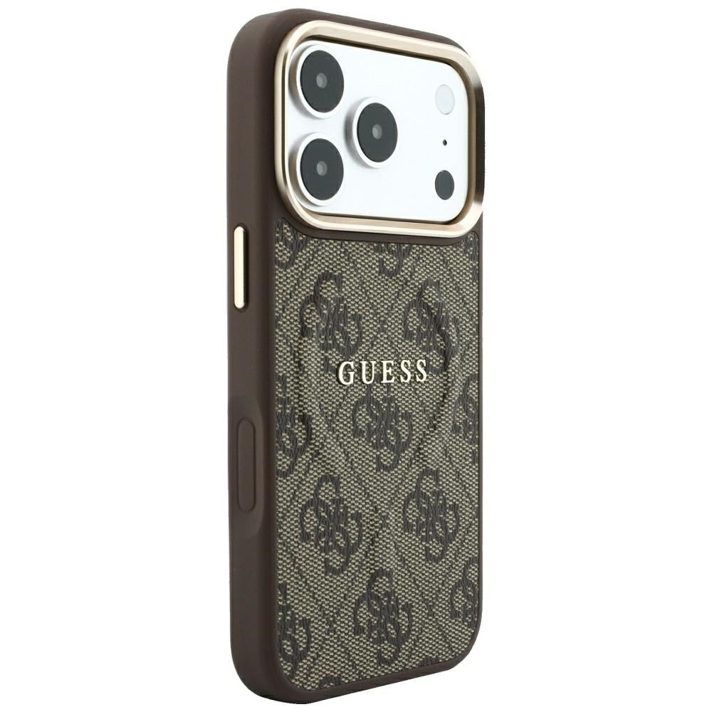 Capa Guess 4G Embossed Classic MagSafe - iPhone 17 Pro / 18 Pro - Castanho