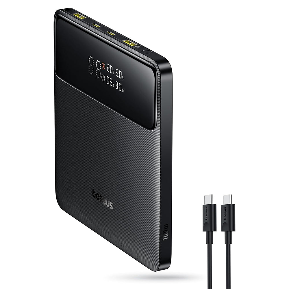 Baseus Blade H1 Lite - Power Bank 20000mAh 100W com Ecrã Digital e Cabo USB-C - Preto