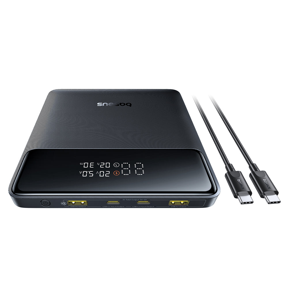 Baseus Blade H1 Lite - Power Bank 20000mAh 100W com Ecrã Digital e Cabo USB-C - Preto
