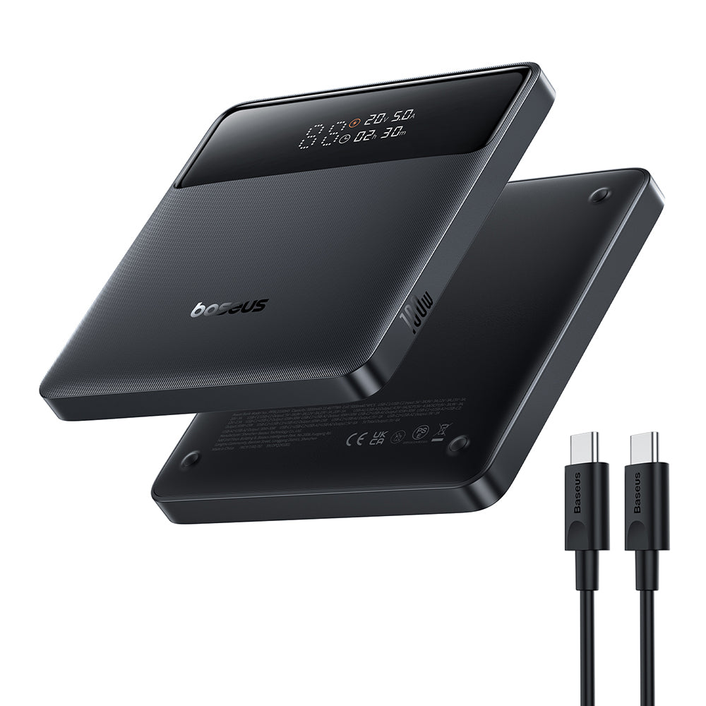 Baseus Blade H1 Lite - Power Bank 20000mAh 100W com Ecrã Digital e Cabo USB-C - Preto