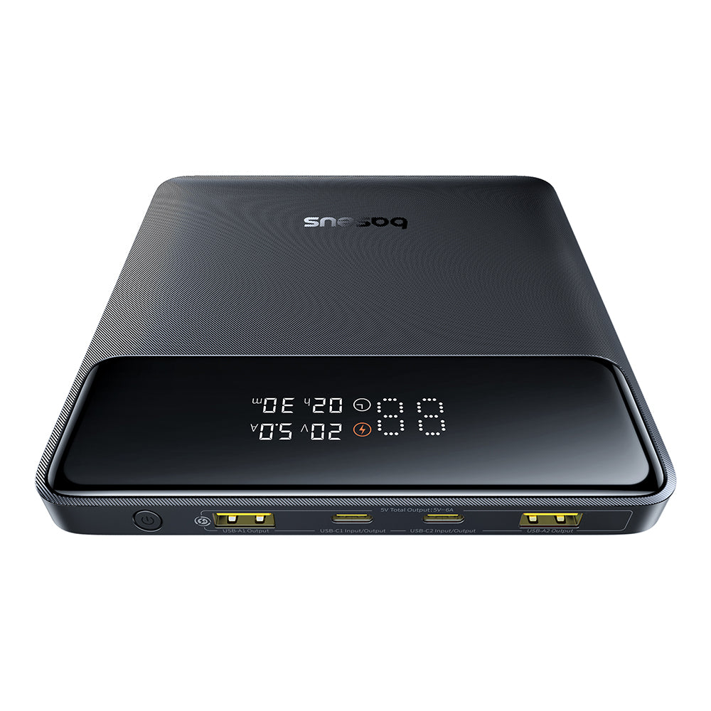 Baseus Blade H1 Lite - Power Bank 20000mAh 100W com Ecrã Digital e Cabo USB-C - Preto