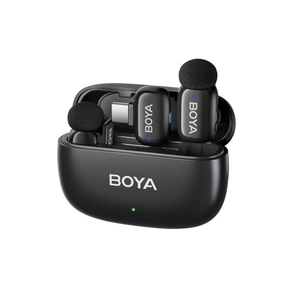 Microfones sem fio BOYA mini 2-02 2,4 GHz USB-C Black