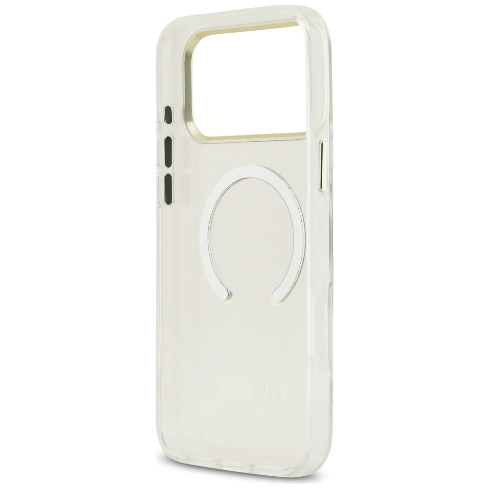 Capa Guess Metal Outline MagSafe - iPhone 17 Pro Max / 18 Pro Max - Dourado