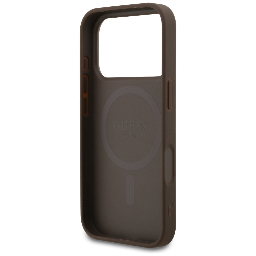 Capa Guess Hardcase 4G Small & Classic MagSafe - iPhone 17 Pro / 18 Pro - Castanho