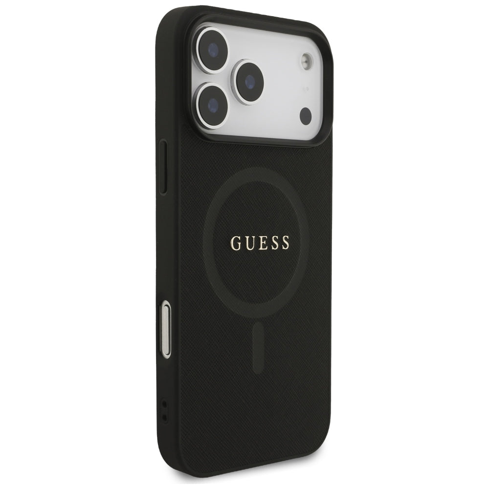 Capa Guess Saffiano MagSafe - iPhone 17 Pro Max / 18 Pro Max - Preto