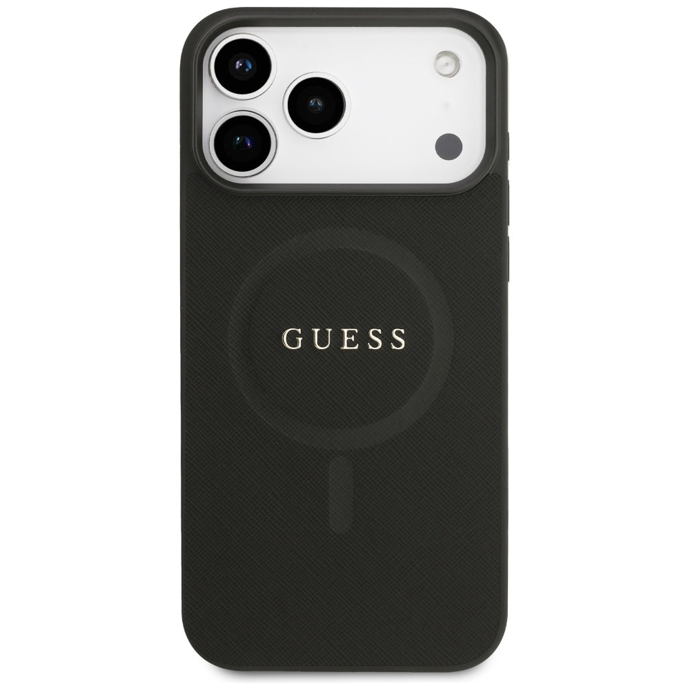 Capa Guess Saffiano MagSafe - iPhone 17 Pro Max / 18 Pro Max - Preto