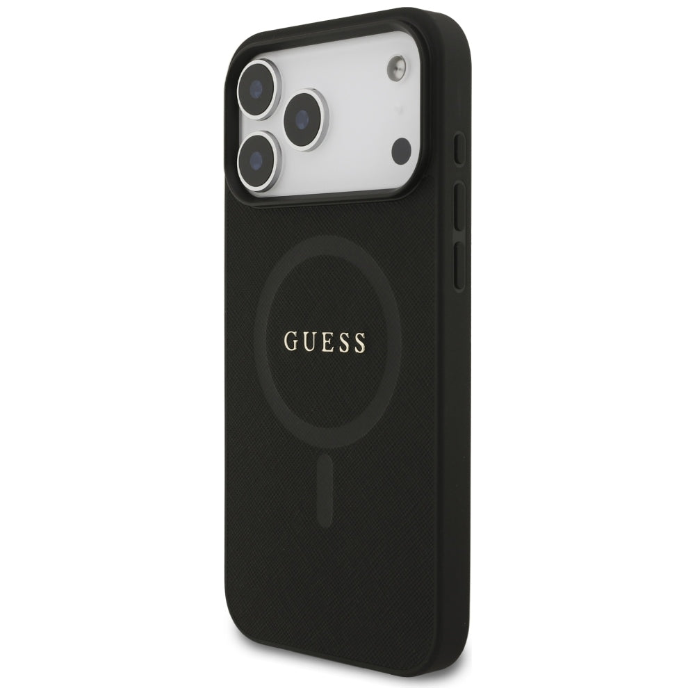 Capa Guess Saffiano MagSafe - iPhone 17 Pro Max / 18 Pro Max - Preto