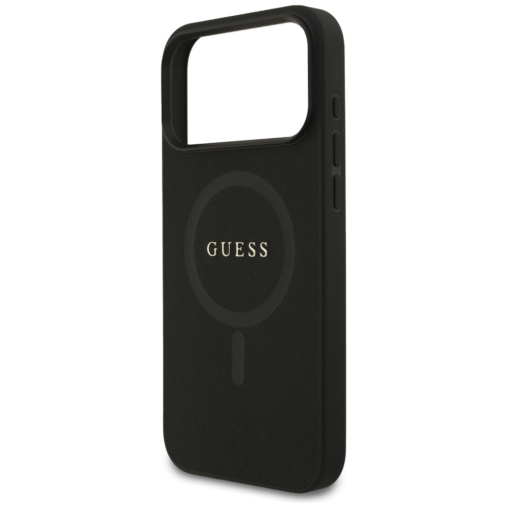 Capa Guess Saffiano MagSafe - iPhone 17 Pro Max / 18 Pro Max - Preto