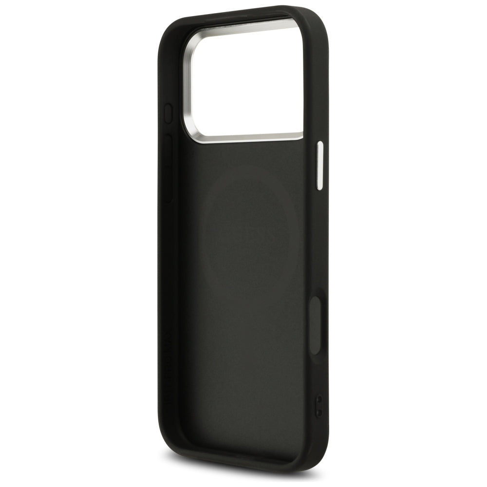 Capa Guess Glitter Triangle Logo MagSafe - iPhone 17 Pro Max / 18 Pro Max - Preto
