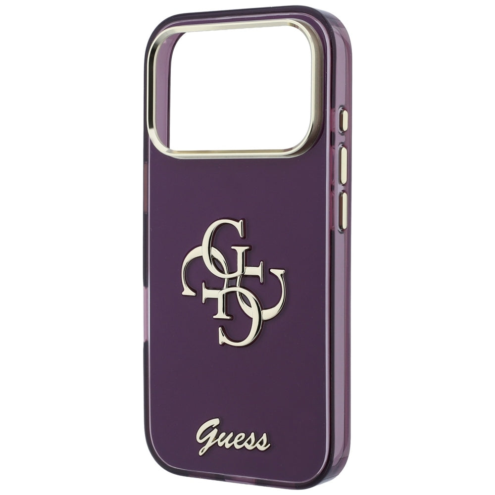 Capa Guess IML 4G Metal Script - iPhone 17 Pro / 18 Pro - Bordeaux