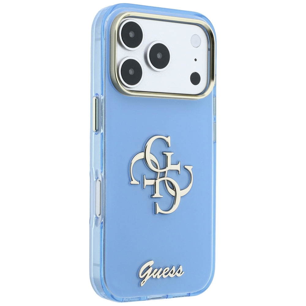 Capa Guess IML 4G Metal Script - iPhone 17 Pro / 18 Pro - Azul-claro