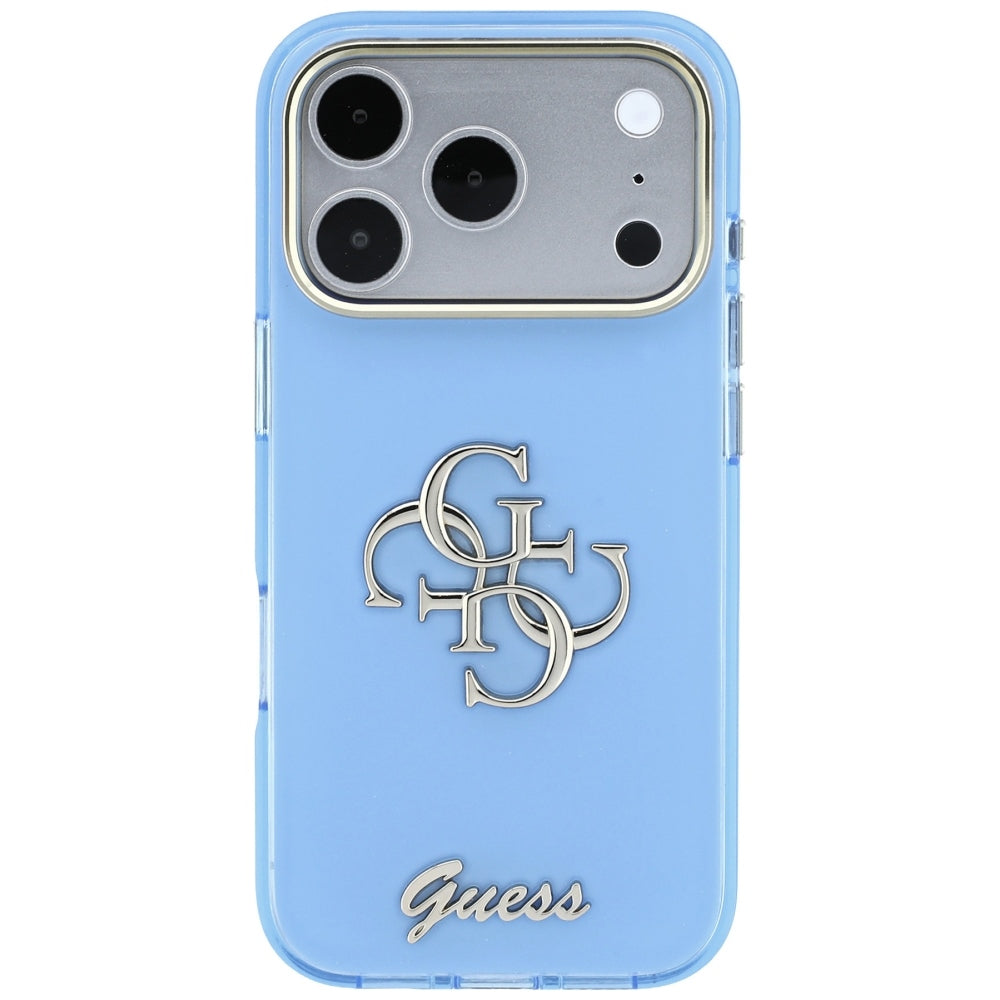 Capa Guess IML 4G Metal Script - iPhone 17 Pro / 18 Pro - Azul-claro
