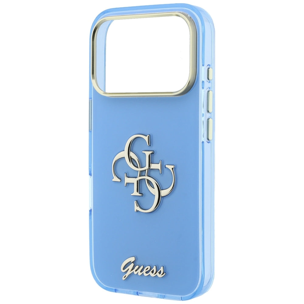 Capa Guess IML 4G Metal Script - iPhone 17 Pro / 18 Pro - Azul-claro