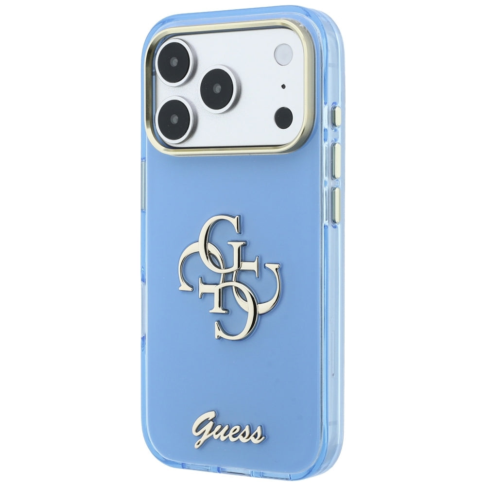 Capa Guess IML 4G Metal Script - iPhone 17 Pro / 18 Pro - Azul-claro